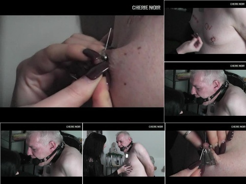 Cherie-Noir.com Extreme Nipple Torture With 16 Needles image