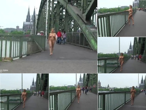 nude people NakedPizzaDelivery Another nude walk with busty Monic image