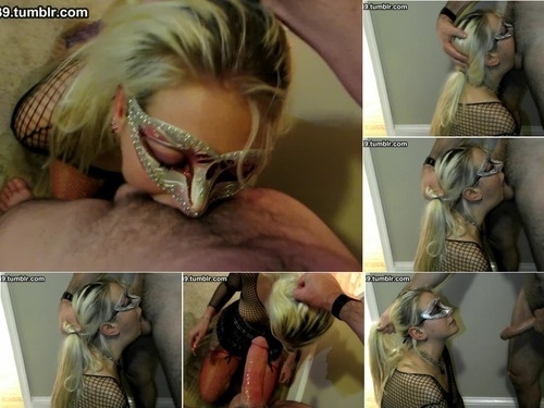 Female Rimming Male 48Blonde Big Titted Slave gets her Roughest and Sloppiest Throat Fuck 1080p image