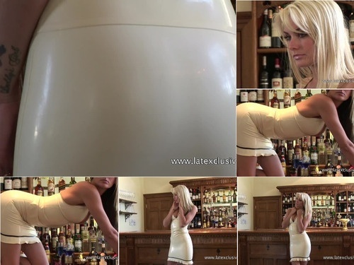 Latex/Rubber Natasha – White Latex Skirt image