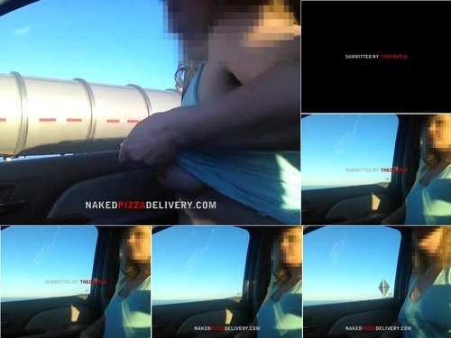 dick flash NakedPizzaDelivery Wife Flashing Trucker image