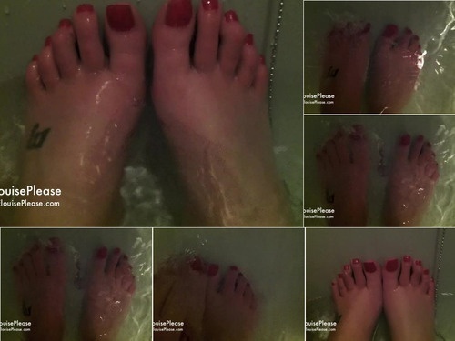 Foot Job Splashing And Washing My Feet In The Tub image