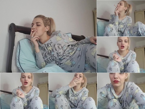 Pijamas Smoking A JOInt In Bed image