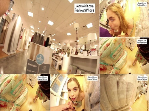 PavlovsWhore Public Oral and Cum Walk at the Mall image