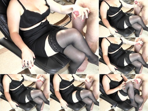 Pussyjob Teen Teacher in Stockings Handjob to her Student after Class Alina Rose 1080p image
