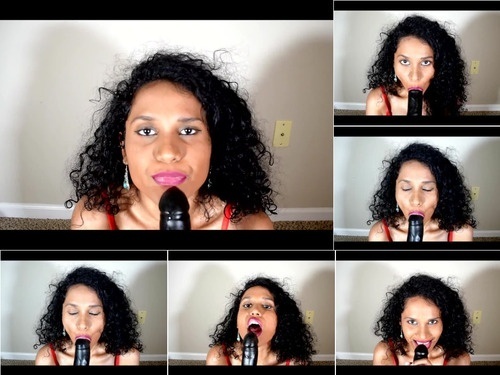 Curly Hair Indian Girl Giving Asmr While Sucking A BBC image