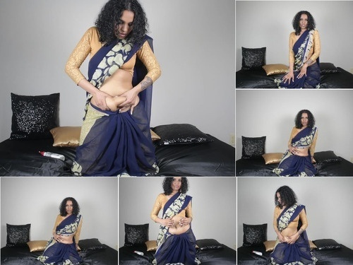 Indian Indian Bhabhi Rubs Belly image