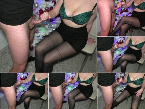 Pussyjob Amateur StepSis Handjob on Legs in Pantyhose Alina Rose 1080p image