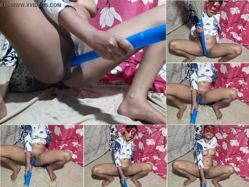 Foul Lonely Girl Hina Fucke Her Pussy With Broom image