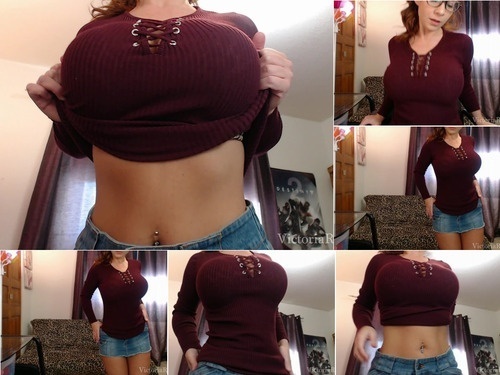Cock Tease Mesmerized by My Sweater Puppies HD Video 281017 image