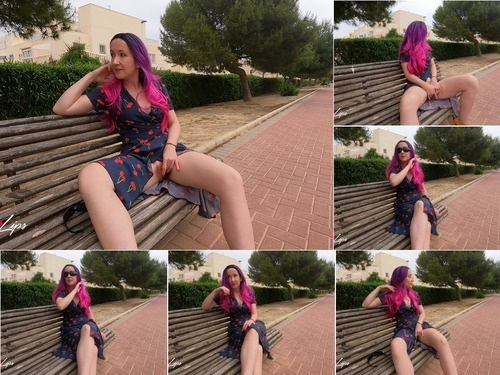 Sex Toy Risky Masturbation On A Public Park Bench Ends In Squirt – 2160p image