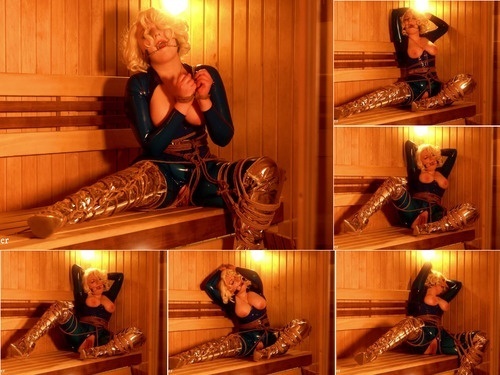 Gooning Latex Rubber Catsuit And Rope Bondage  Hot Blonde MILF Trying To Escape And Masturbate Wet Pussy – 2160p image