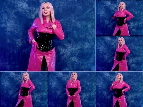 transsexual Pink PVC Coat  Fetish Clothing 4k Video – 2160p image