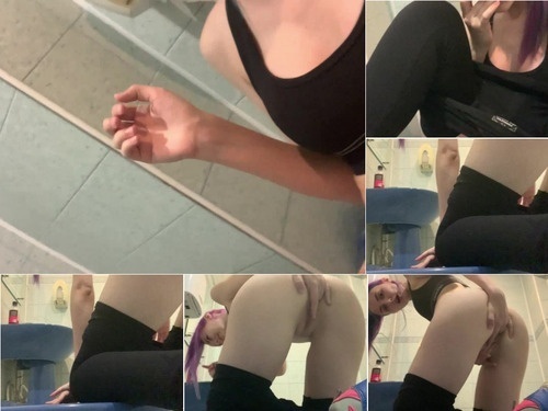 Creampie 40 Masturbation My Pussy In The Gym Toilet image