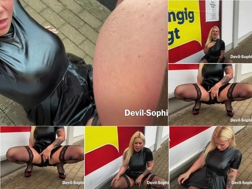 Human Toilet SteffiBlond Shit on the Lidl parking lot image