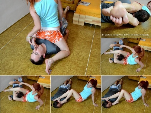 Vietnamese Wrestled To Her Feet  Wrestling  Scissor Hold  Foot Domination  Femdom  Foot Worship  Footdom  Toes  – 1080p image
