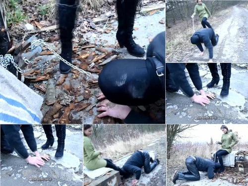 Vietnamese Walking The Doggy In The Cold – Boots Worship  Femdom  Footdom  Boots Licking  Foot Slave On Leash  – 1080p image