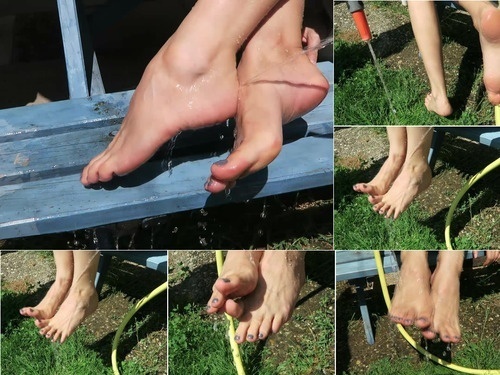 Mylene Washing My Sexy Feet In A Hot Sunny Day image