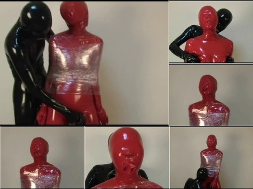 Captive dlrrs-020 – Red Rubber Doll Breath Exchange Restraint Restraint Choking Torture image