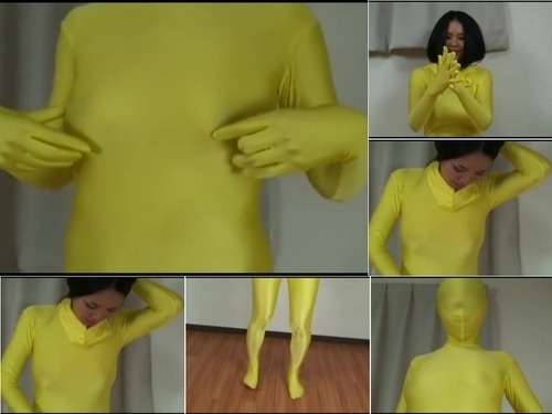 Fluffy dlzss-01 – First Full Body Tights-Fluorescent Yellow Zentai image