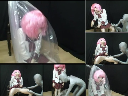 anime dlamn-105 – Kigurumi mask layering  Choking plastic bag image