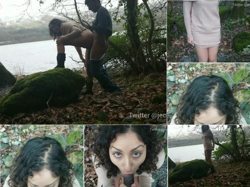 Sexy Jill She Couldn t Wait Anymore  Real Outdoor Public Blowjob And Fuck Creampie – 1080p image