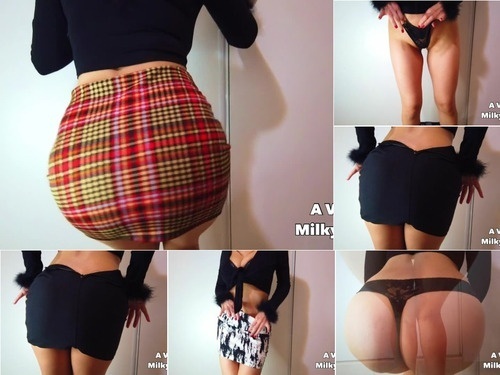 Female POV Sexiest tight skirt try on haul image