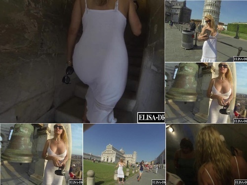  151022 Flashing Naked Under My Transparent Dress In Pisa image