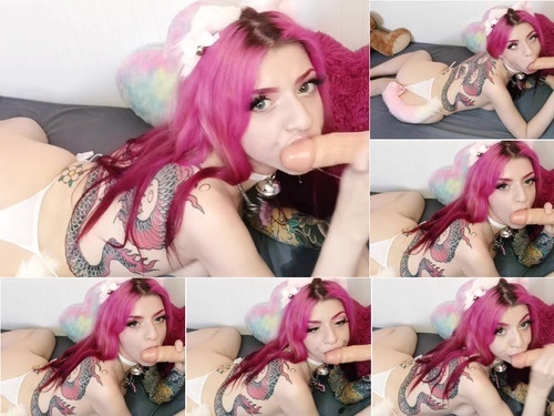 Dumb Feed A Kitty Ahegao Girl With Your Cum image