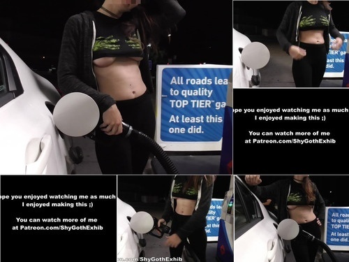 Natural Breasts Gas Station Underboob image