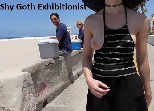 Shy Goth Exhibitionist aka Shygothexhib Try On Haul 4 Public Changing Video Bonus image