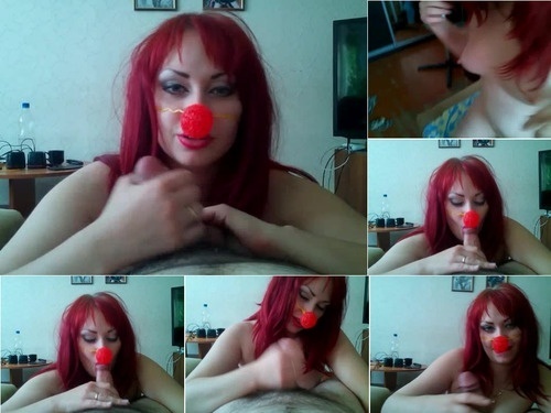 RussianBeauty bj-with-clown-nose-and-fcum-in-mouth image