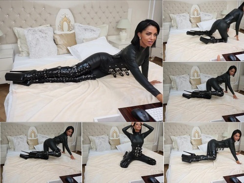 Unirorm Anisyia Livejasmin Full Latex and Extreme High Heel Boots Pussy Penetration 1080p image