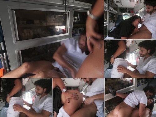big booty La Jefa Paramedico Convence Al Empleado Nuevo A Chichar En La Ambulancia – 2160p image
