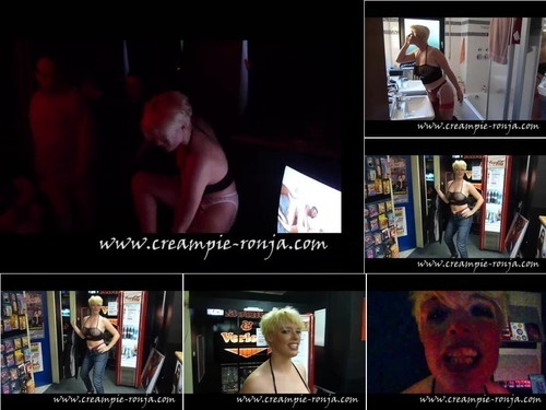 Bukkake Big Tits Creampie-Ronja – Bareback Gangbang im Pornokino image