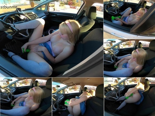 LewdestBunnie POV Spy On A Girl Using Dildo In Car image