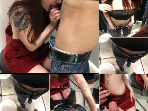 Doggytyle Public Blowjob In The Changing Room  Girlfriend Swallows Cum – 2160p image