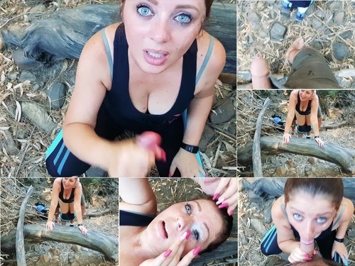 PinkCandyEc Forest Ass Fuck and Cum in Eye twice image