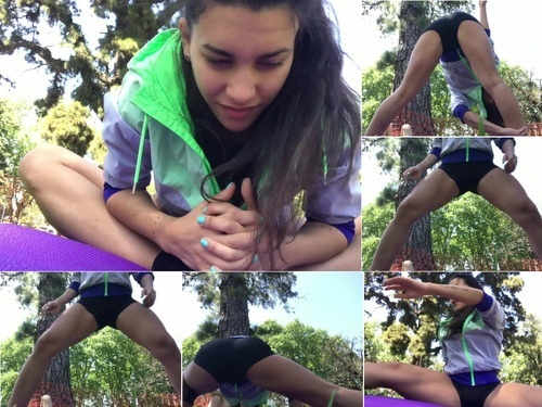 Fitgirl Outdoor Stretch In Tight Shorts – SFW – 1080p image