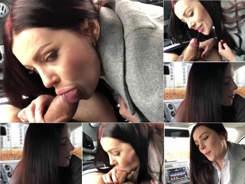 Freckles Paramour Sucks Dick In The Car And Swallows Cum – 720p image