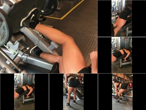 Fitgirl Muscular Girl Training At Gym – MV FREE image