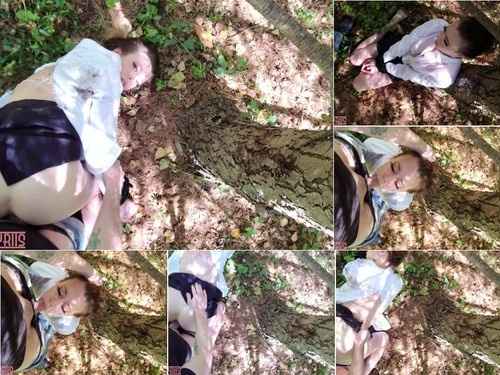 Riley Cyriis Young Reporter Piss Fucked In The Woods image