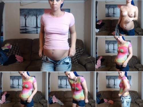 Degenerate Trying On Pre Pregnant Cloths image