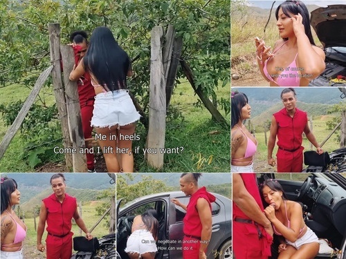 Sucia Mariana Pays With Her Pussy To The Mechanic Who Repairs Her Car On A Public Road – 1080p image