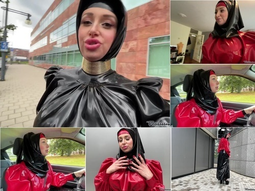 Dressing Up BTS Latex Hijab Shoot image