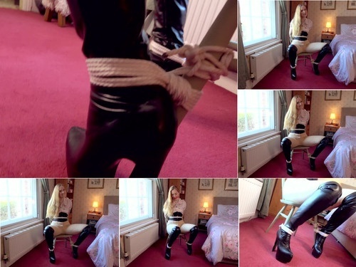 Electric Tied Gagged In My OTK Boots Jodhpurs image