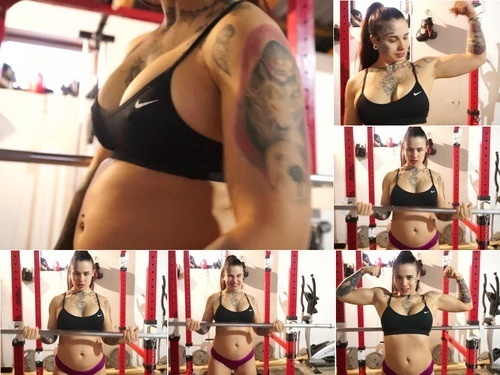 flexing Pregnant Biceps Workout image