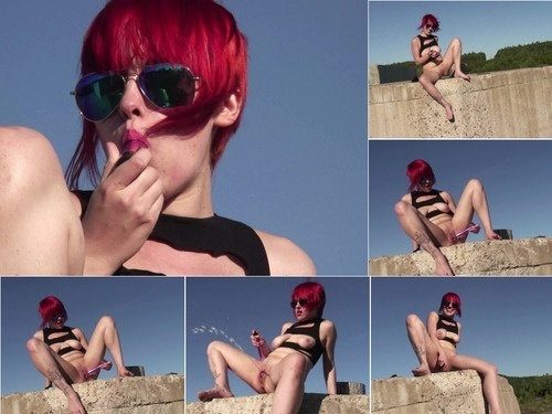 NekoPorn.com - SITERIP Punk girl Sabrina masturbating in the nature image