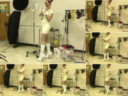 Dressing Up BTS Latex Nurse Shoot image