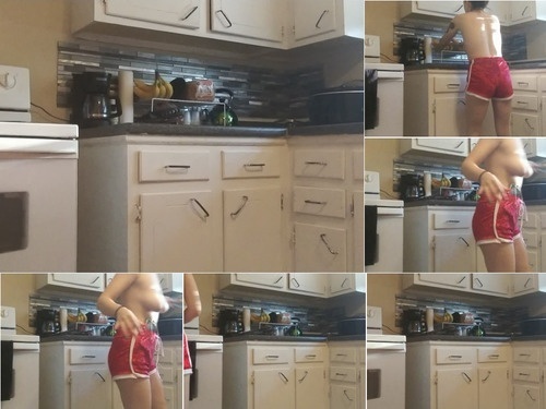 JOI All Sex Cleaning the kitchen topless image